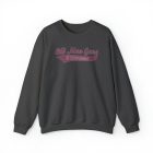 A black sweatshirt with the words old miss gang in pink lettering.