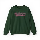 A green sweatshirt with the words " old miss grey ".