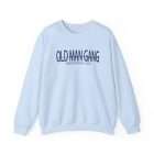 A light blue sweatshirt with the words " old man gang ".