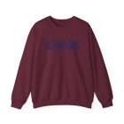 A maroon sweatshirt with the word " detroit " written on it.