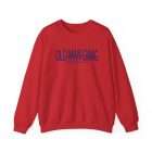 A red sweatshirt with the words old man gang written on it.