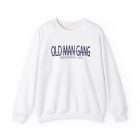 A white sweatshirt with the words " old man gang ".