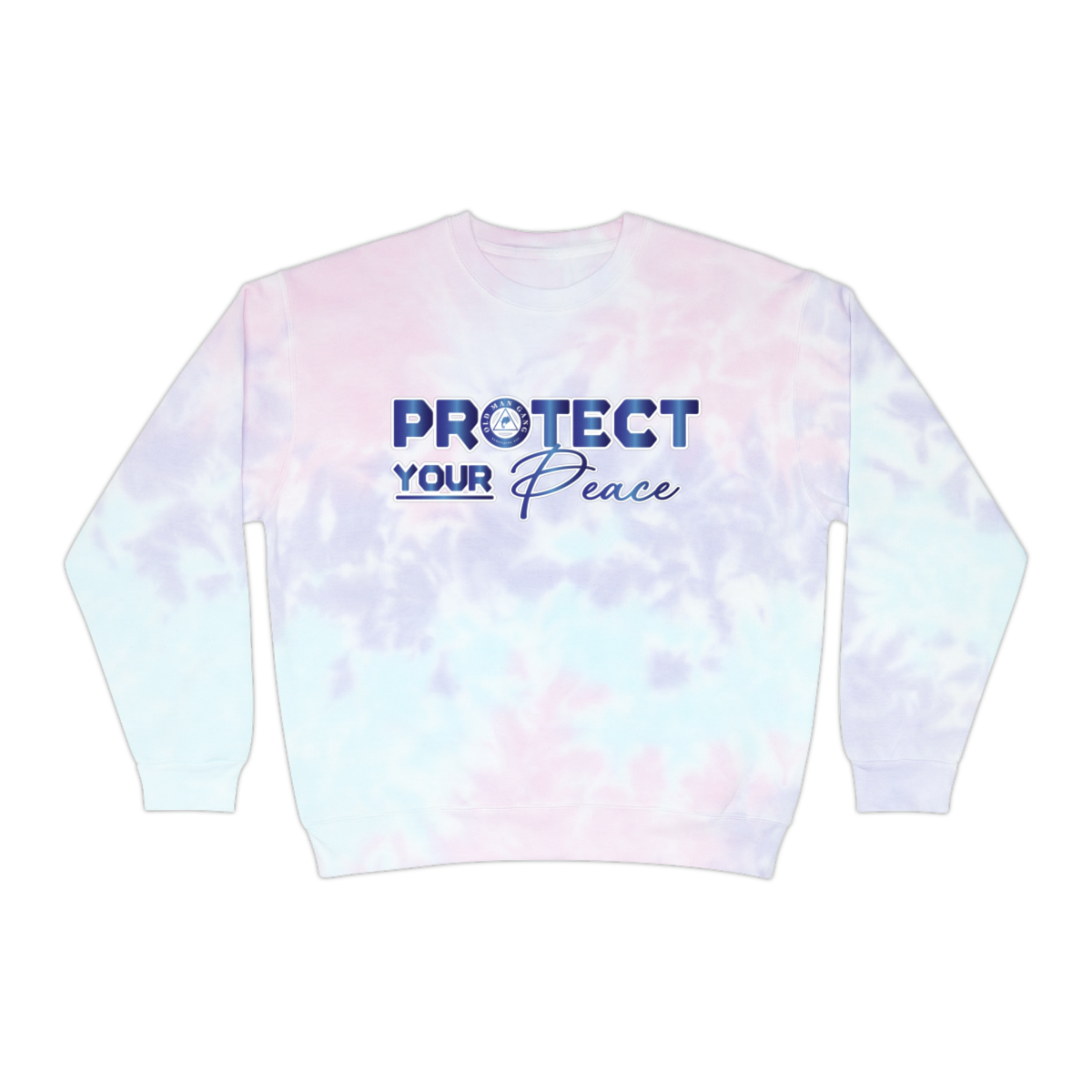 A white sweatshirt with the words protect your place on it.